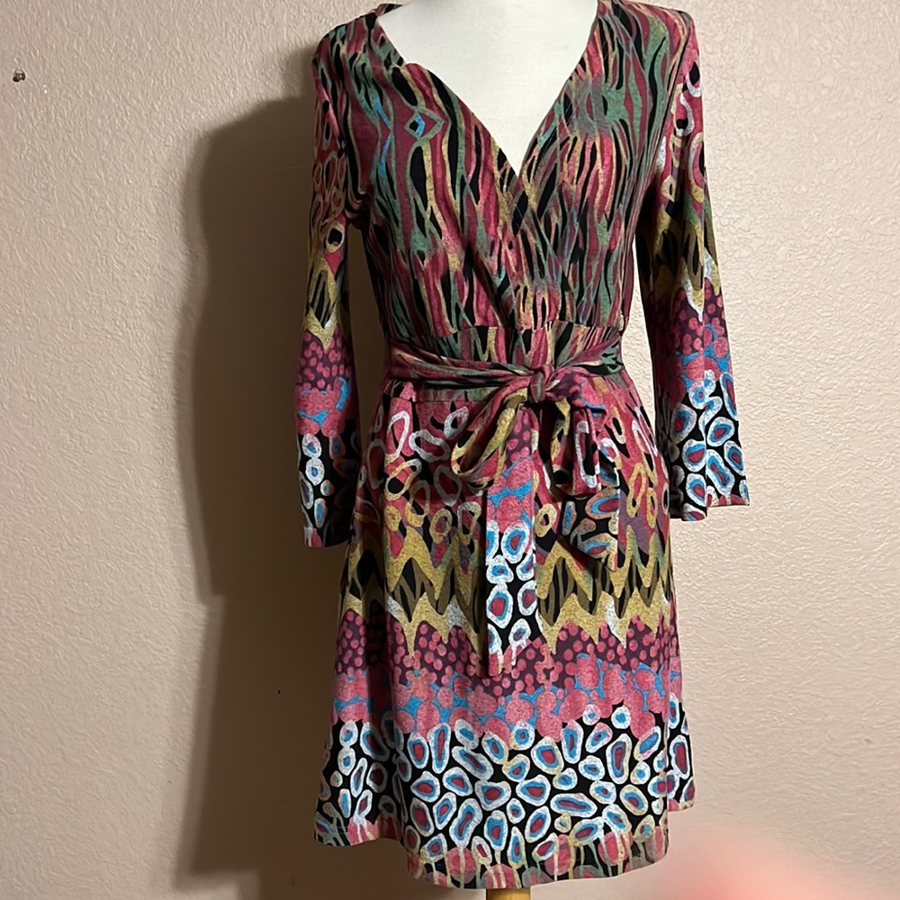 RADZOLI  colorful Long Sleeve Dress Large